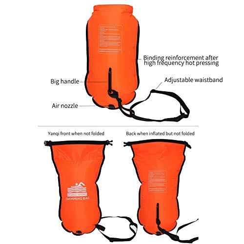 Nakw88 Bolsa seca de seguridad para triatletas de natación boya flotador deportes de agua abierta altamente visible