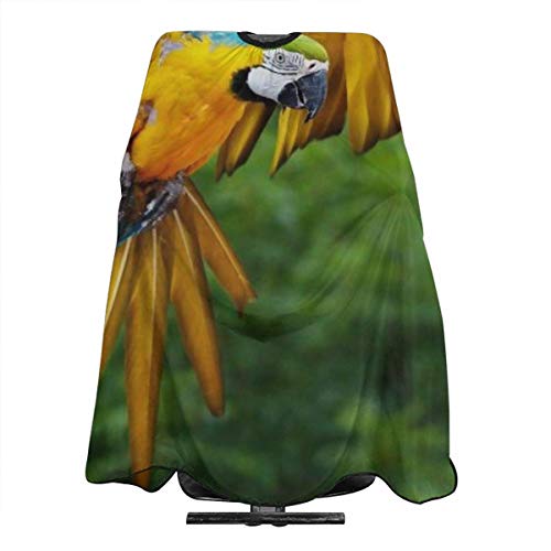 Nancyint Delantal de Corte de Pelo de Loro Guacamayo Gratis Mujeres Hombres Salón de Corte de Pelo Cape Cloth Barber Delantal de Corte de Pelo de Abrigo de peluquería Caliente