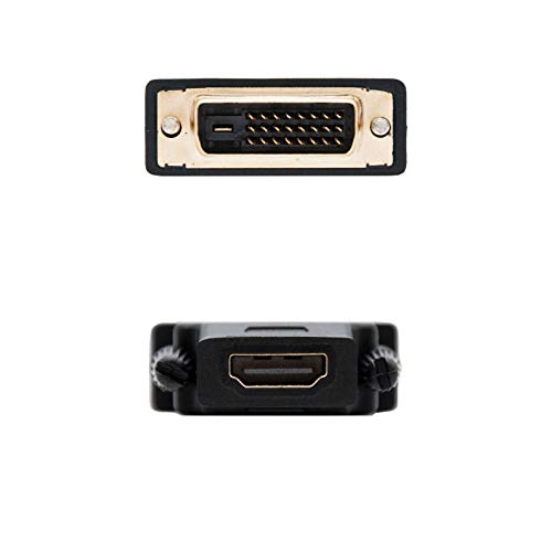 NanoCable 10.15.0700 - Adaptador DVI a HDMI, macho-hembra, 24+1/M-HDMI A/H, negro