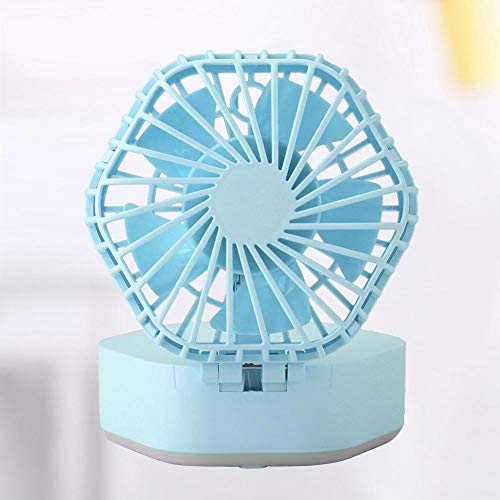 Naroote con Malla ABS, Ventilador USB de Tres Niveles de Velocidad, Ventilador Personal, portátil Ligero para Viajes, Oficina para el hogar(Blue)