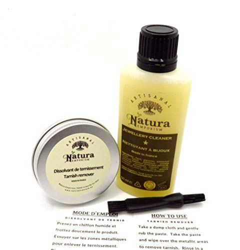 Natura Clean. Kit de limpieza de joyas. Solución concentrada de limpieza y removedor de manchas