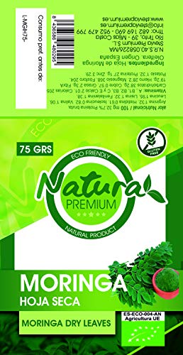 Natura Premium Moringa - Hoja Seca Kraft Bio 75 g