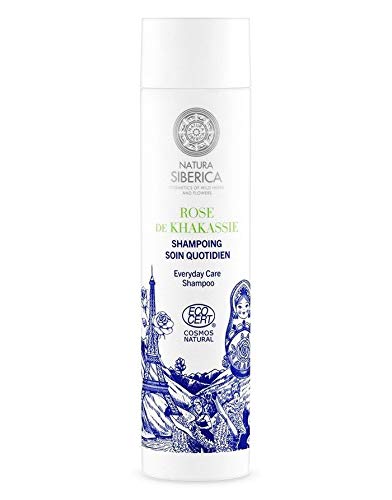 NATURA SIBERICA - Champú suave con Rose de Grasse - para uso frecuente - para todo tipo de cabellos - Certificado Ecocert - 98% natural - 250 ml