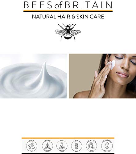 Natural CREMA HIDRATANTE FACIAL - MIEL & LAVANDA - 100 g - BEES OF BRITAIN - Crema Para Pieles Sensibles, no Irritante. Donamos el 5% de Ganancias Para Ayudar a Salvar Abejas y Polinizadores.