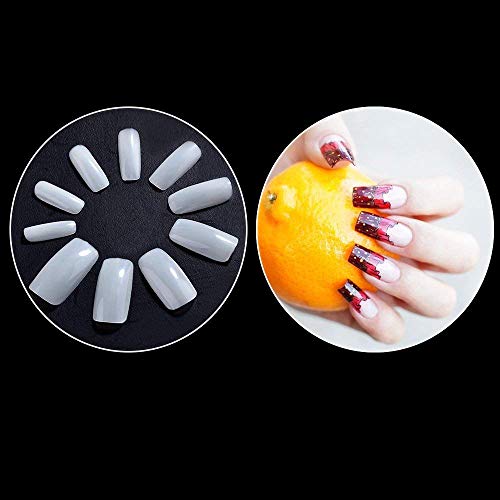 Natural Uña Falsa Completa Cubierta Puntas de Uñas de Arte,100 uñas postizas en 10 estilos distintos false nails,Uñas Postizas Impress para DIY Manicura