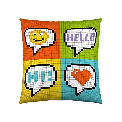 NATURALS Funda DE COJÍN Hello (50 x 50 cm)