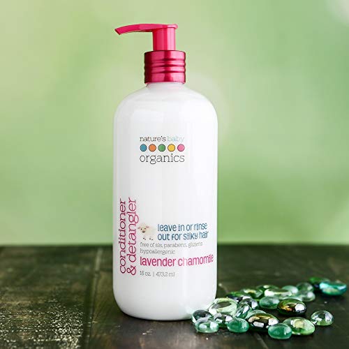 Nature's Baby Organics acondicionador y desenredante lavanda manzanilla, 16 oz