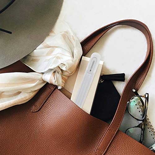 Navaris Juego de 3 limas de uñas de vidrio - Limas de cristal doble cara en 3 tamaños con 3 fundas - Uñas naturales y de gel - Manicura y Art Nail