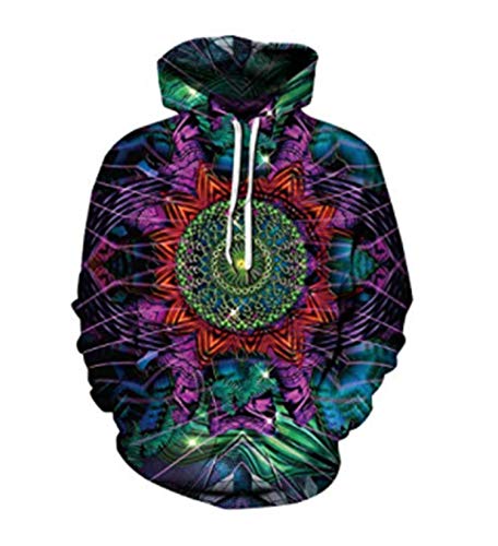 Nayayar Sudadera, suéter patrón Decorativo 3D Impresa digitalmente con Capucha, Capa Impresa Digital Abstracto,XXL