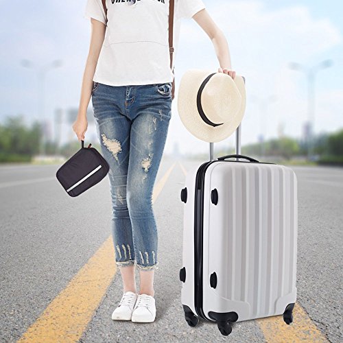 Neceser de Viaje Hombre Mujer/Neceser Maquillaje/Bolsa de aseo bolso Maquillaje Organizador/bolso cosmético/Organizadores de viaje/Bolsa para lavar/Cosméticos/Makeup Bolsa/Toiletry Bag (Negro)