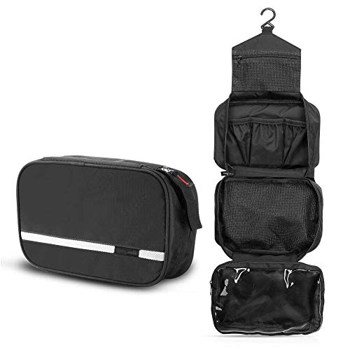 Neceser de Viaje Hombre Mujer/Neceser Maquillaje/Bolsa de aseo bolso Maquillaje Organizador/bolso cosmético/Organizadores de viaje/Bolsa para lavar/Cosméticos/Makeup Bolsa/Toiletry Bag (Negro)