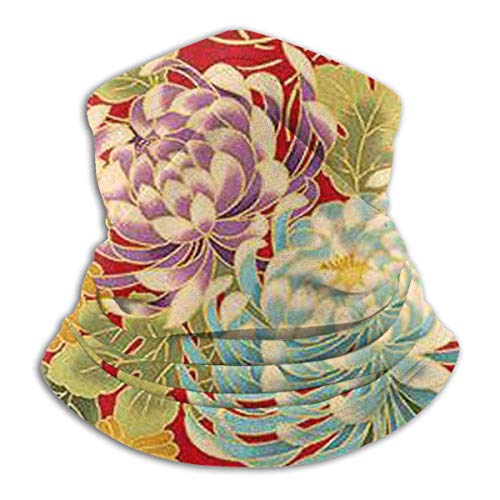 Neck Balaclava,Flores Japonesas De Primavera con Estampado Japonés En Protector Facial Mono Deportivo, Diademas De Secado Rápido 12 En 1 para Pesca Deportiva,26x30cm