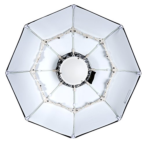Neewer 70 centímetros Plato de Belleza Plegable Octogonal con Disco Deflector Central, Difusor Delantero Extraíble y Anillo de Velocidad Bowens para Monolight Flash de Estudio fotografía y Retratos