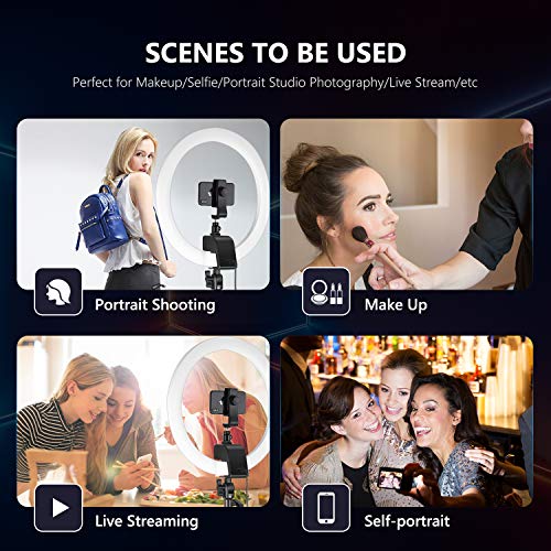 Neewer Avanzado 41cm LED Anillo Luz Control Manual Táctil con Pantalla LCD Control Remoto Control Luces Múltiples 3200-5600K Soporte Incluido para Maquillaje Youtube Blogger(Blanco)