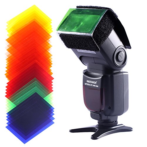 Neewer - Filtros Difusores Universales de Colores para Flash Speedlite, 47x77 mm, 35 piezas.