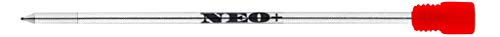 NEO+ - Recambio para bolígrafo de tinta azul o negra, compatible con Swarovski Element Crystal Pen de NEO+ (6 NEGRO, 6 AZUL y 1 ROJO)