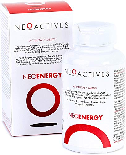 NeoEnergy | Suplemento con Acetil L-Carnitina, Fosfatidilserina, Alfa Glicerilfosforilcolina, Ácido R-Alfa Lipoico, NADH y Vitamina B3 | Ayuda a disminuir el cansancio y fatiga (90).
