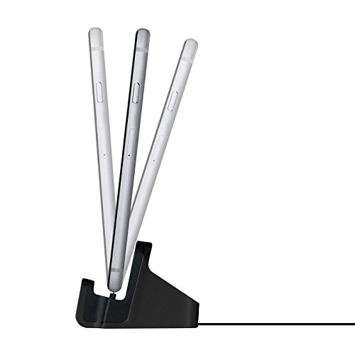 NessKa - Estación de Carga para Samsung Galaxy, Huawei, OnePlus, Xiaomi, Google, Sony, HTC, LG, ZTE, WIKO, Nokia (Incluye Cable USB de 2 m)