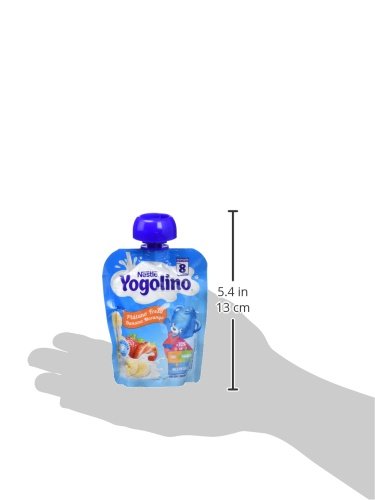 Nestlé Iogolino - Alimento infantil Puré de Plátano y Fresa - 90 gr - [Pack de 8]