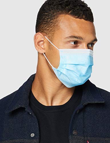 NETESI MEDICAL Máscaras No Médicas, de Uso General, Desechable de 3 Capas (Paquete de 50 Piezas)