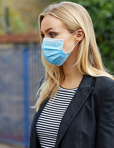 NETESI MEDICAL Máscaras No Médicas, de Uso General, Desechable de 3 Capas (Paquete de 50 Piezas)