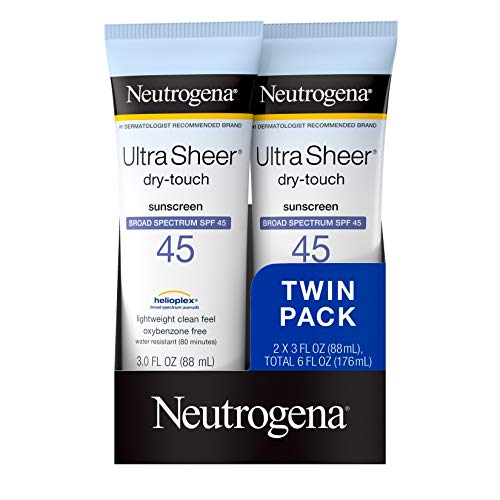 Neutrogena Ultra Sheer Drytouch Sunscreen, SPF 45, 3 Ounce (Pack of 2) by Neutrogena