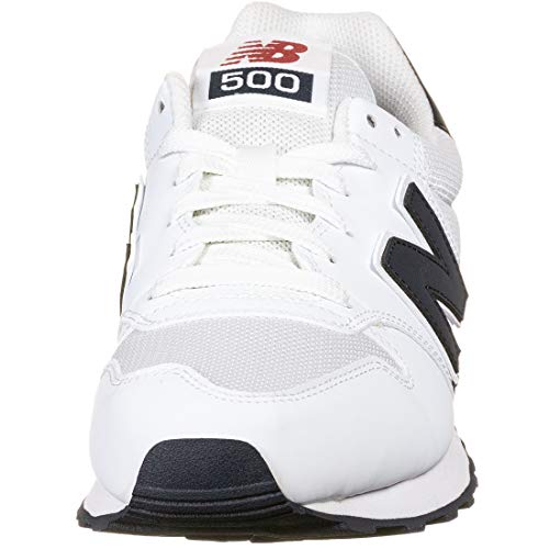New Balance 500 Core, Zapatillas para Hombre, Blanco (Munsell White/Eclipse/Tempo Red Swb), 40.5 EU