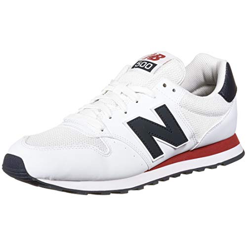 New Balance 500 Core, Zapatillas para Hombre, Blanco (Munsell White/Eclipse/Tempo Red Swb), 40.5 EU