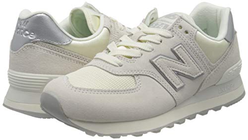 New Balance 574 Sateen Tab, Zapatillas para Mujer, Blanco (White SS), 37.5 EU