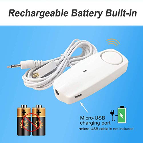 Newgoal Sensor de alarma de agua con detector de fugas WiFi de 60dB, alarma de derrame, fuga de monitoreo remoto para bomba de agua en el sótano, notificación de la aplicación TUYA/Smart Life