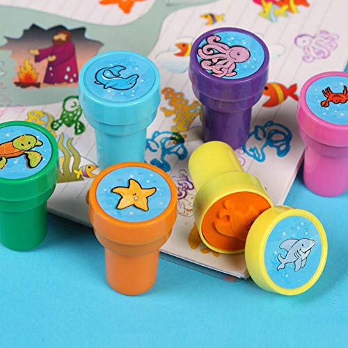 Newin Star 6 Pedazos de Esponja Sellos de la Historieta del Animal de mar y Pintura Pintura Sello Stippler Herramientas de Bricolaje Suministros de Herramientas para niños