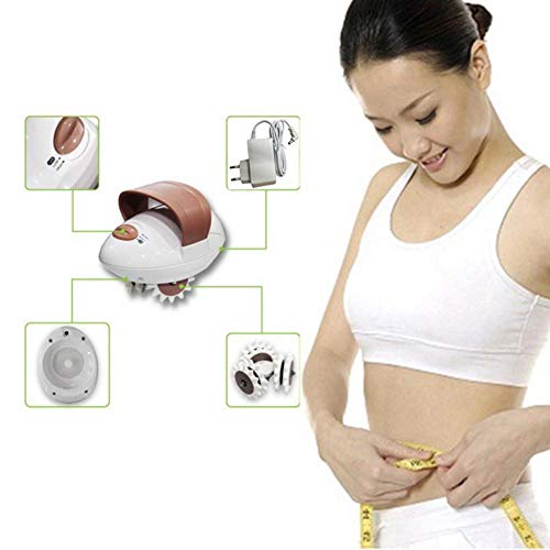 N/G Masajeador para Dar Forma al Cuerpo del Rodillo 3D, masajeador eléctrico, masajeador Adelgazante con Ruedas, masajeador vibratorio anticelulítico de Mano, Rodillo Vibrante y Shiatsu