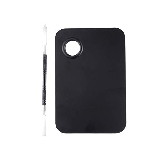 Nicedier Nail Art Mix Paleta de Acero Inoxidable Maquillaje cosmético espátula Herramienta Paleta para Mezclar Fundación S