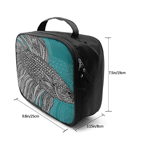 Nicokee Bolsa de maquillaje de viaje Valentina Ramos Beta Fish Cosméticos Estuche organizador impermeable para maquillaje cepillo organizador bolsa para las mujeres