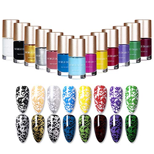 NICOLE DIARY 13 Unids Nail Art Stamping Polish Nail Plate Impresión Barniz Laca de Uñas para nail art Printing (13 colores)
