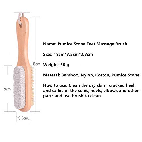 Nicute Natural Lava Pómez Piedra Doble Lado Piedra Pómez Piedra Dura Piel Callo Removedor Lima de Pie Exfoliación Premium Exfoliador para Cuidado de Pies