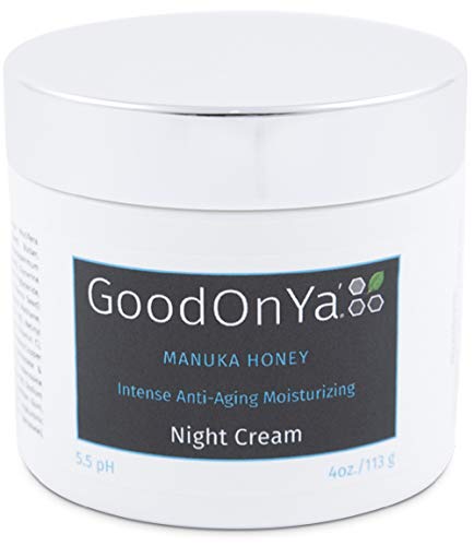 Night Cream with Manuka Honey, Aloe Vera and Cocoa Butter - Anti Aging and Skin Lightening Cream - Organic and Natural Anti Wrinkle, Deeply Hydrating, Pore Minimizer, Moisturizer for Face (2oz/57g)