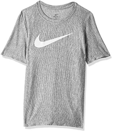 NIKE B Nk Core SS Perf Top HTHR Camiseta de Manga Corta, Niños, Black/Black/(White), L