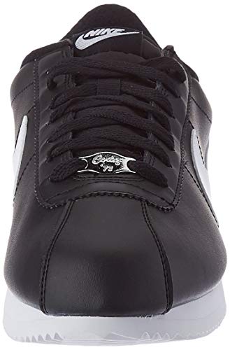 NIKE Men's Cortez Basic Leather Shoe, Zapatillas para Hombre, Multicolor (Black/White/Metallic Silver 12), 42.5 EU