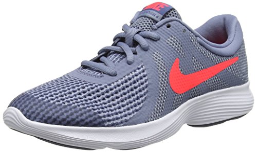 Nike Revolution 4 (GS), Zapatillas de Running para Niños, Gris (Ashen Slate/Flash Crimson-Diffused Blue 400), 36.5 EU