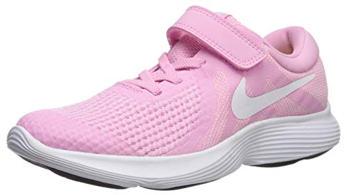 Nike Revolution 4 (PSV), Zapatillas de Atletismo para Niñas, Multicolor (Pink Rise/White/Pink Foam/Black 603), 32 EU