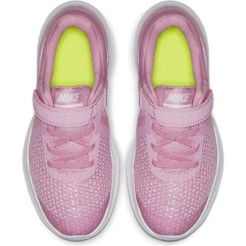Nike Revolution 4 (PSV), Zapatillas de Atletismo para Niñas, Multicolor (Pink Rise/White/Pink Foam/Black 603), 32 EU
