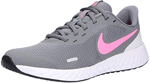 Nike Revolution 5 Big Kids - Zapatillas de running para niño, color Gris, talla 36 EU