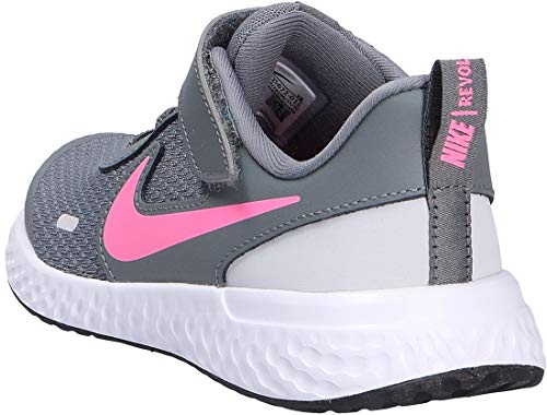 Nike Revolution 5 (PSV), Running Shoe Unisex-Child, Smoke Grey/Pink Glow-Photon Dust-White, 28 EU