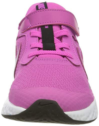 Nike Revolution 5 (PSV), Walking Shoe Unisex-Child, Active Fuchsia/Metallic Silver/Black, 35 EU