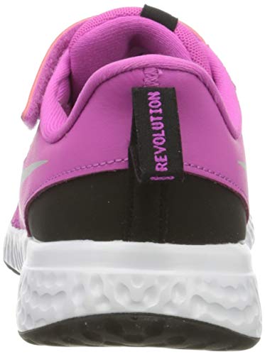 Nike Revolution 5 (PSV), Walking Shoe Unisex-Child, Active Fuchsia/Metallic Silver/Black, 35 EU