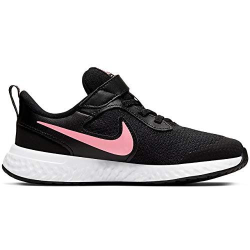 Nike Revolution 5, Zapatillas de Atletismo Unisex niño, Negro (Black/Sunset Pulse 002), 30 EU
