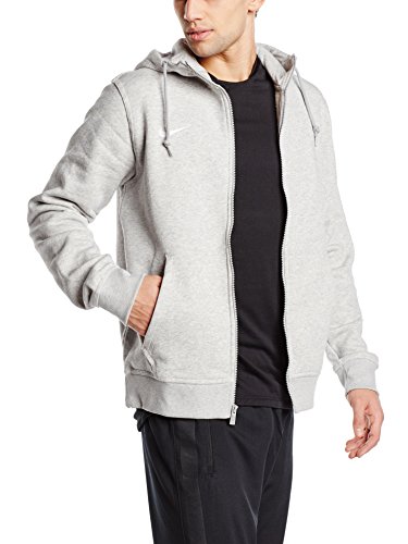 Nike Team Club Fz Hoody - Sudadera con capucha para hombre, color Gris (Grey Heather/Football White), talla S