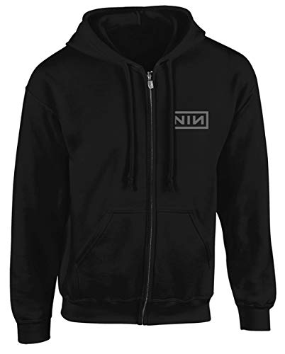 Nine Inch Nails - Sudadera con capucha y logo de color gris Negro Negro ( S