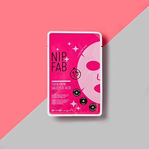 Nip+Fab Teen Skin Fix - Máscara de ácido salicílico, 25 ml